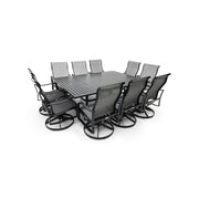 Coastline 11 Piece Black Dining Group W/ 60"x84" Rect. Table - The Great Escape