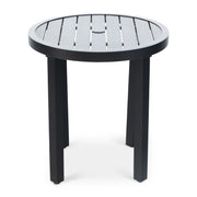 28" Round Black Poly Plank Bistro Table - The Great Escape
