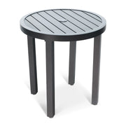 28" Round Black Poly Plank Bistro Table - The Great Escape