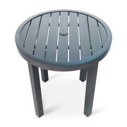 28" Round Black Poly Plank Bistro Table - The Great Escape