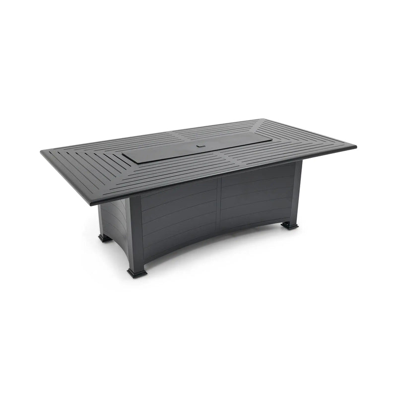 44"x84" Black Fire Dining Table W/ Lid - The Great Escape