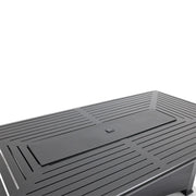 44"x84" Black Fire Dining Table W/ Lid - The Great Escape
