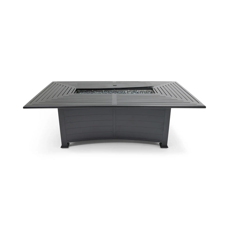 44"x84" Black Fire Dining Table W/ Lid - The Great Escape