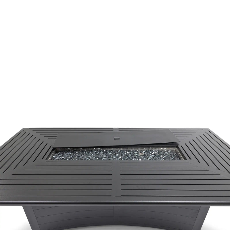 44"x84" Black Fire Dining Table W/ Lid - The Great Escape