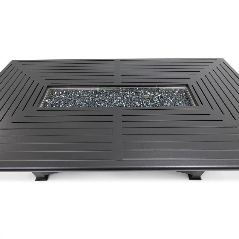 44"x84" Black Fire Dining Table W/ Lid - The Great Escape
