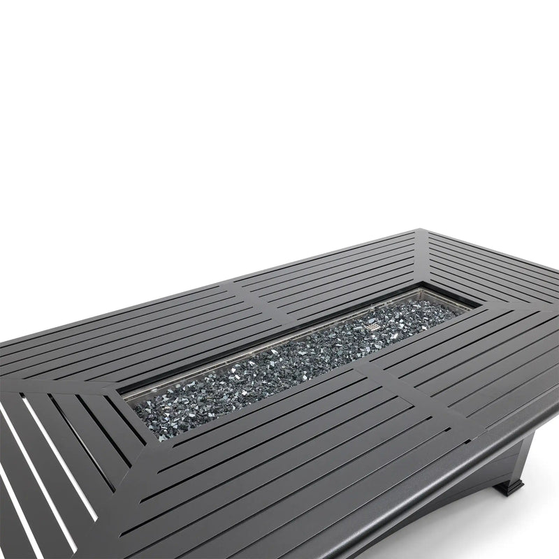 44"x84" Black Fire Dining Table W/ Lid - The Great Escape