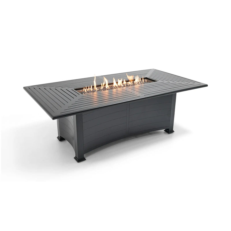 44"x84" Black Fire Dining Table W/ Lid - The Great Escape