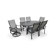 Coastline 7 Piece Black Oval Dining Group - The Great Escape