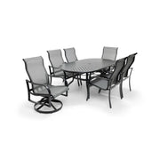 Coastline 7 Piece Black Oval Dining Group - The Great Escape