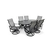 Coastline 7 Piece Black Oval Dining Group - The Great Escape