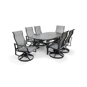 Coastline 7 Piece Black Oval Dining Group - The Great Escape