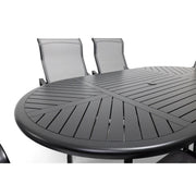 Coastline 7 Piece Black Oval Dining Group - The Great Escape