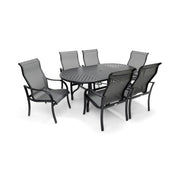 Coastline 7 Piece Black Oval Dining Group - The Great Escape