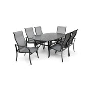 Coastline 7 Piece Black Oval Dining Group - The Great Escape