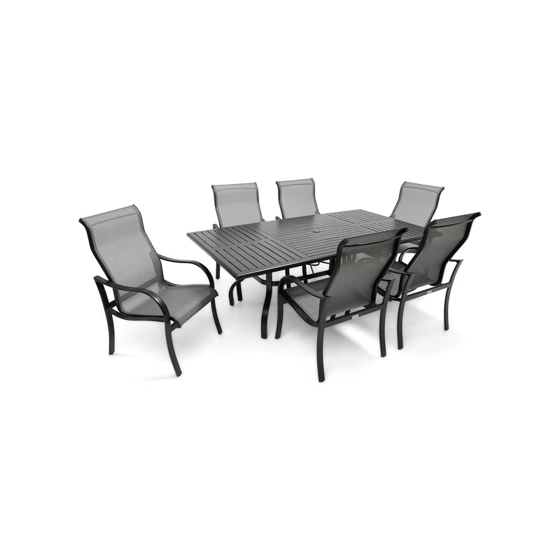 Coastline 7 Piece Black Dining Group - The Great Escape