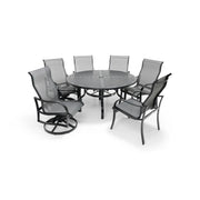 Coastline 7 Piece Black Round Dining Group - The Great Escape