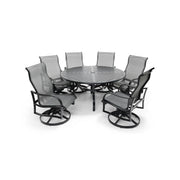 Coastline 7 Piece Black Round Dining Group - The Great Escape