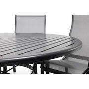 Coastline 7 Piece Black Round Dining Group - The Great Escape