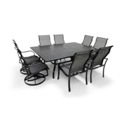 Coastline 9 Piece Black Dining Group W/ 60"x84" Rect. Table - The Great Escape