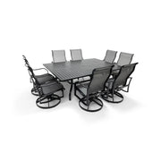 Coastline 9 Piece Black Dining Group W/ 60"x84" Rect. Table - The Great Escape