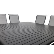 Coastline 9 Piece Black Square Dining Group - The Great Escape