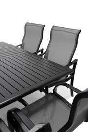 Coastline 9 Piece Black Square Dining Group - The Great Escape