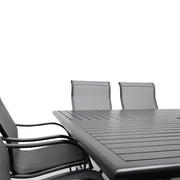 Coastline 9 Piece Black Square Dining Group - The Great Escape