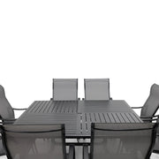 Coastline 9 Piece Black Square Dining Group - The Great Escape
