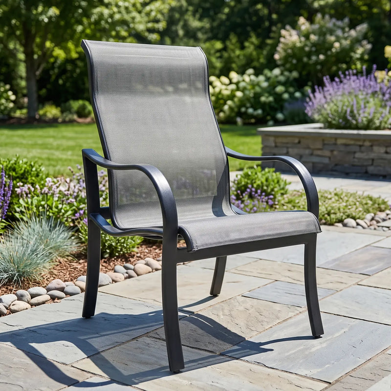 Coastline Sling Dining Chair - Black - The Great Escape