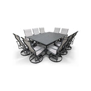 Coastline 11 Piece Graphite Dining Group W/ 60"x84" Rect. Table - The Great Escape
