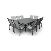 Coastline 11 Piece Graphite Dining Group W/ 60"x84" Rect. Table - The Great Escape