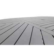 42x76 Inch Oval Graphite Farnham Slat Dining Table - The Great Escape
