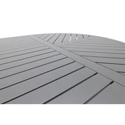 42x76 Inch Oval Graphite Farnham Slat Dining Table - The Great Escape