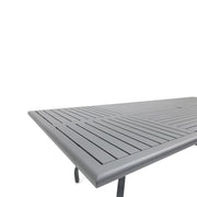 44x112 Inch Rectangle Graphite Farnham Slat Dining Table - The Great Escape