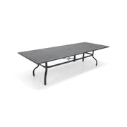 44x112 Inch Rectangle Graphite Farnham Slat Dining Table - The Great Escape