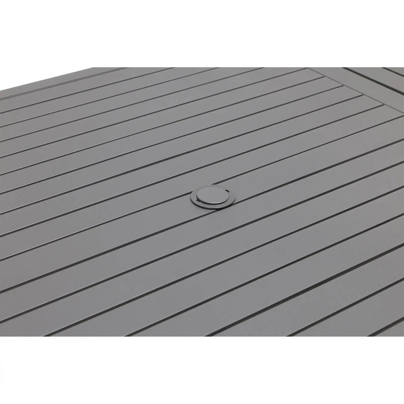 44x84 Inch Rectangle Graphite Farnham Slat Dining Table - The Great Escape