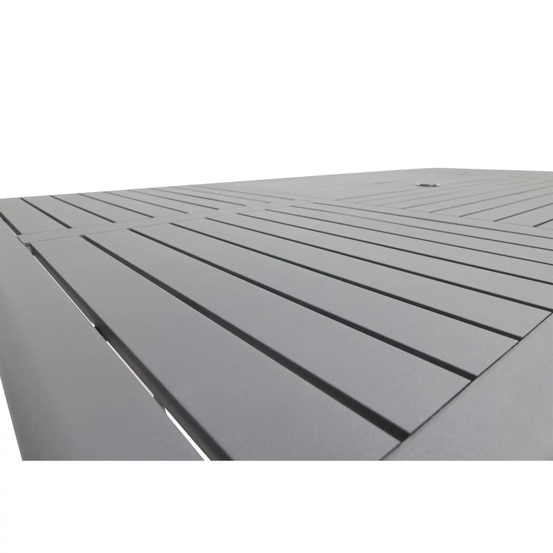 44x84 Inch Rectangle Graphite Farnham Slat Dining Table - The Great Escape