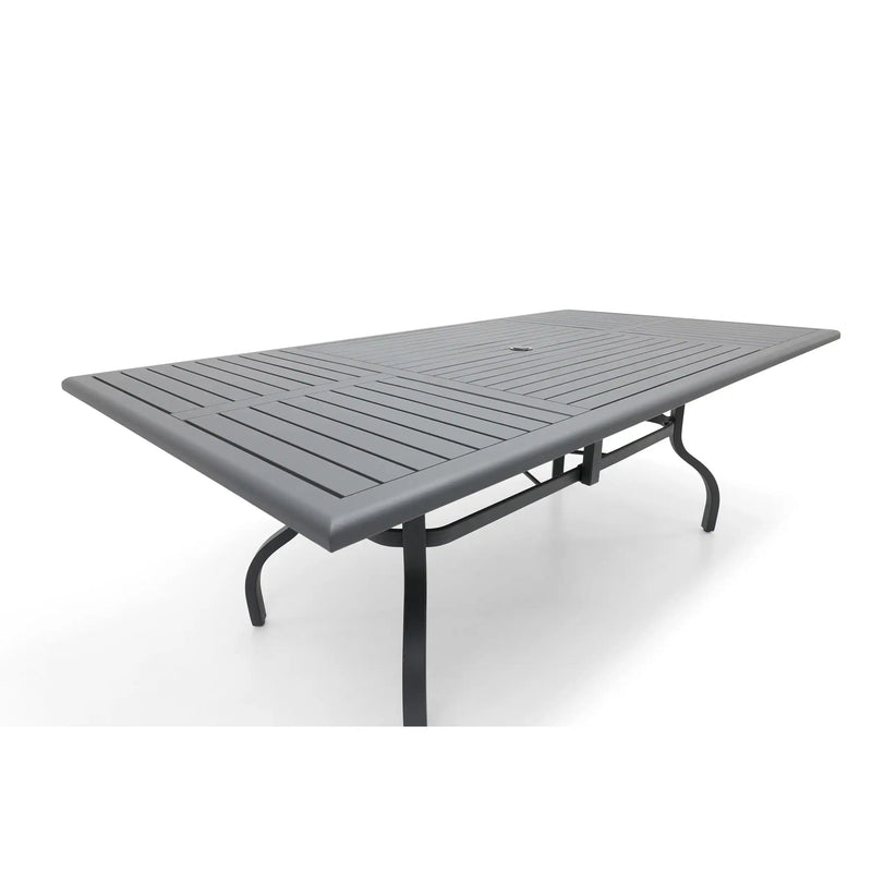 44x84 Inch Rectangle Graphite Farnham Slat Dining Table - The Great Escape