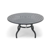 54 Inch Round Graphite Farnham Slat Dining Table - The Great Escape