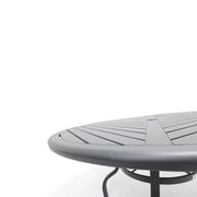54 Inch Round Graphite Farnham Slat Dining Table - The Great Escape