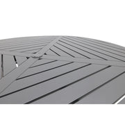 54 Inch Round Graphite Farnham Slat Dining Table - The Great Escape