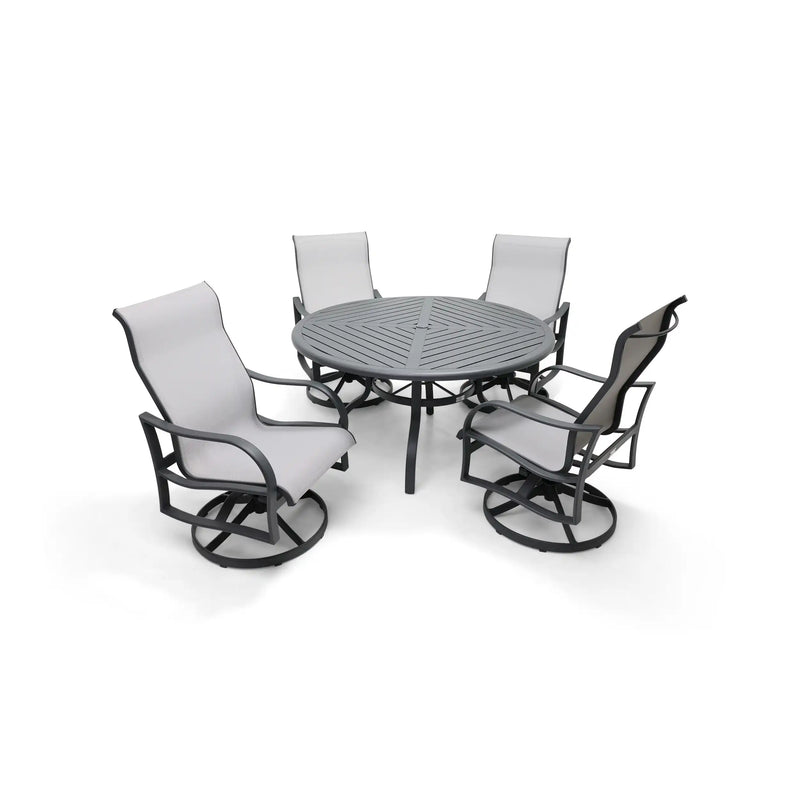 Coastline 5 Piece Graphite Dining Group - The Great Escape