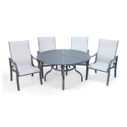 Coastline 5 Piece Graphite Dining Group - The Great Escape