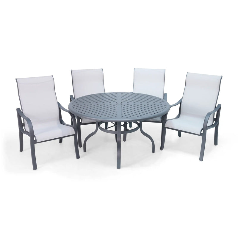 Coastline 5 Piece Graphite Dining Group - The Great Escape