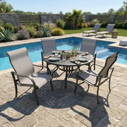 Coastline 5 Piece Graphite Dining Group - The Great Escape