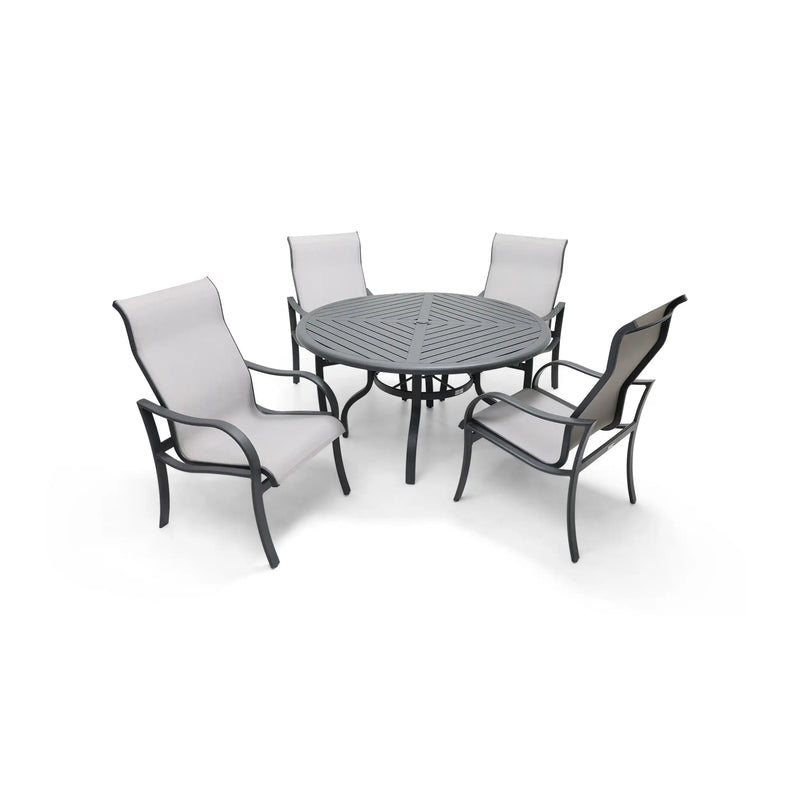 Coastline 5 Piece Graphite Dining Group - The Great Escape