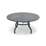 60 Inch Round Graphite Farnham Slat Dining Table - The Great Escape