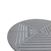 60 Inch Round Graphite Farnham Slat Dining Table - The Great Escape