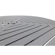 60 Inch Round Graphite Farnham Slat Dining Table - The Great Escape