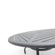 60 Inch Round Graphite Farnham Slat Dining Table - The Great Escape